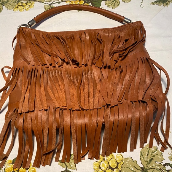 Garnet Hill Handbags - Garnet Hill made in Italy fringed purse